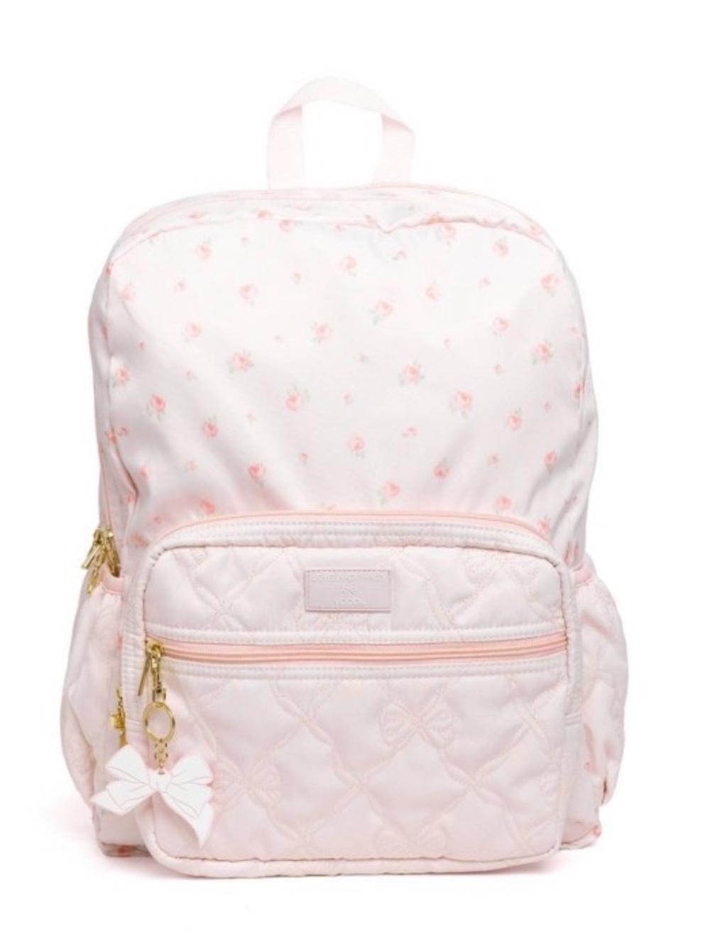 LoveShackFancy NWT Pink Quilted Bow Backpack Blooming Heirloom Ditsy pattern - Picture 7 of 12